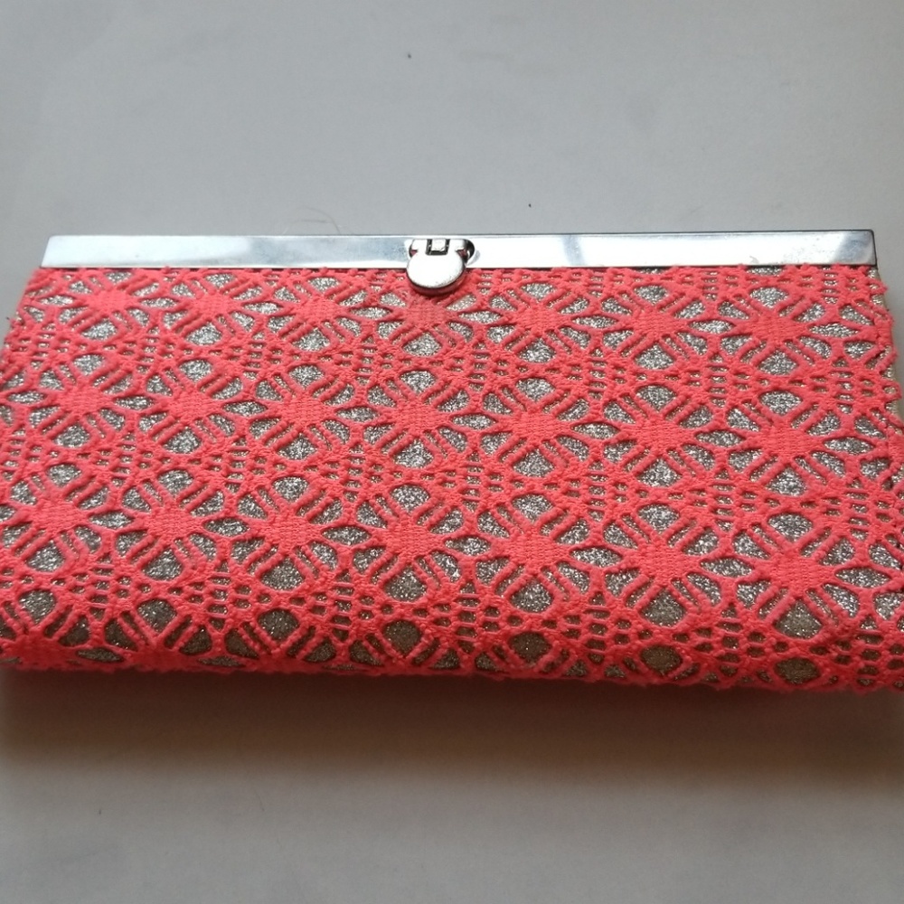 Pink and silver wallet